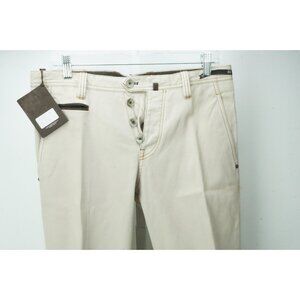 PT01 Half Breed Light Brown  Cotton Blend Pants Trousers 46 EU Brand NEW